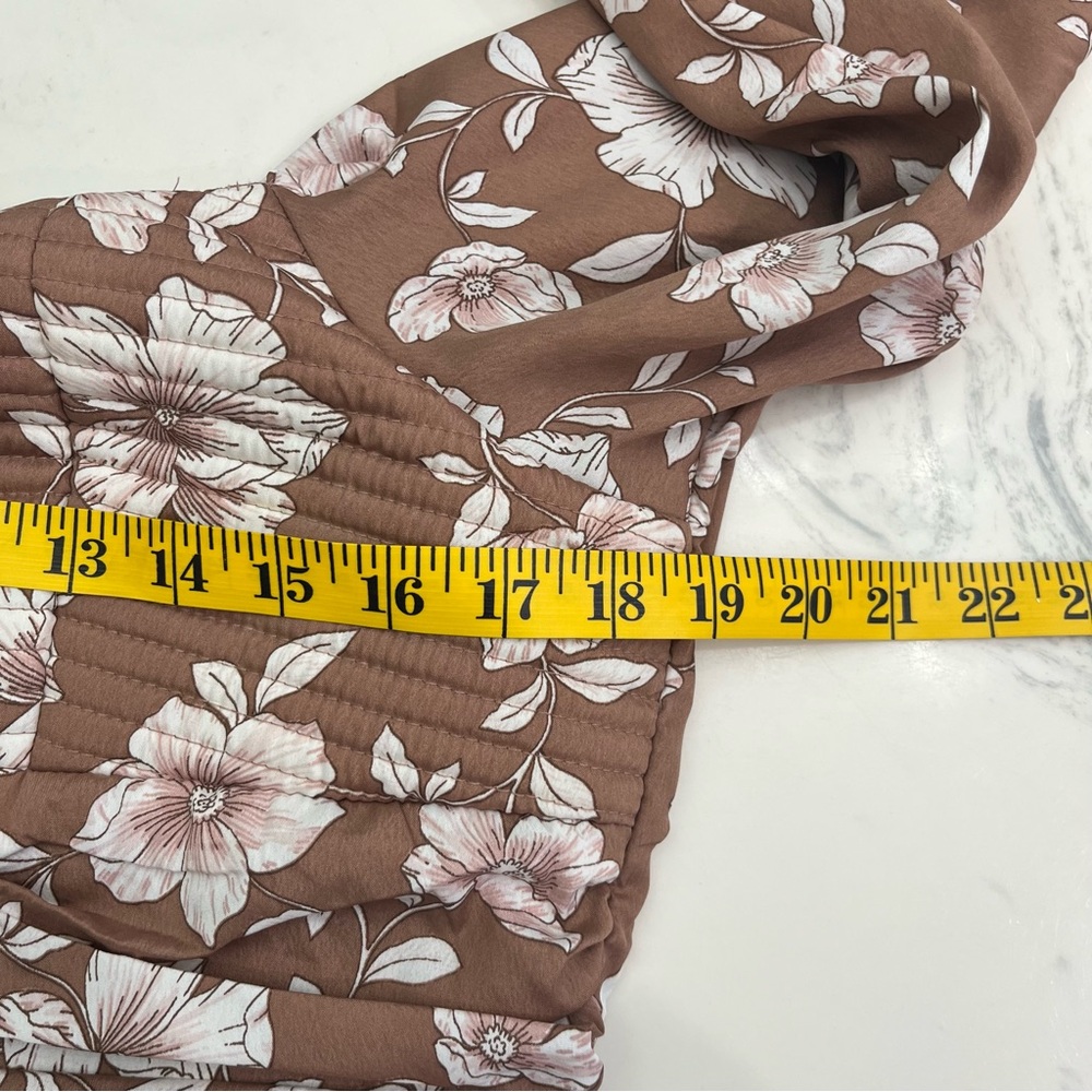 NWT Band Of The Free Brown BOG Floral Pockets Women’s Midi Milkmaid Sun Dress - Picture 8 of 12